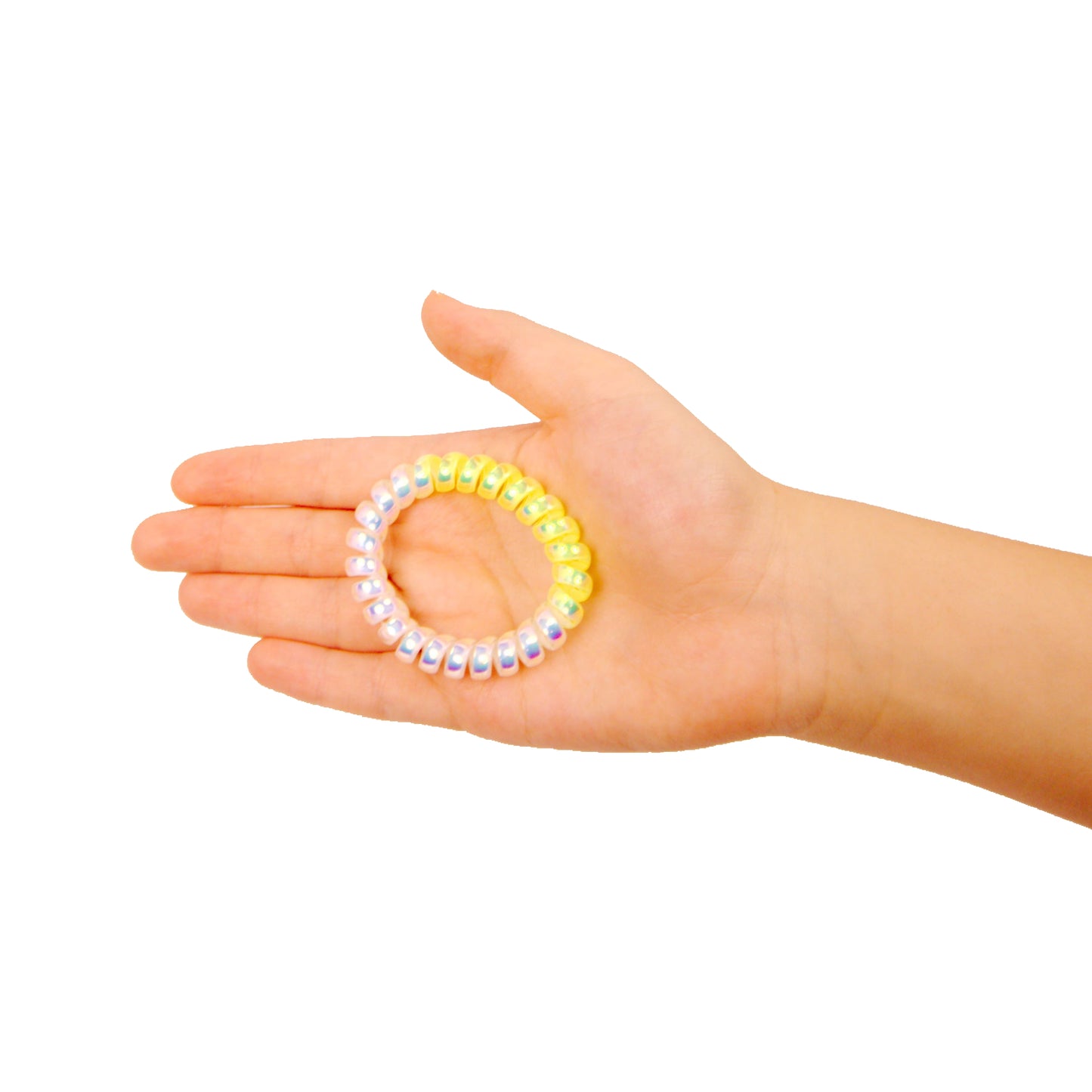 Amelia Beauty Products 8 Medium Smooth Elastic Mutli-Colored Hair Coils, 2.25in Diameter Spiral Hair Ties, Gentle Yet Strong Hold and Minimizes Dents, Assorted Mix