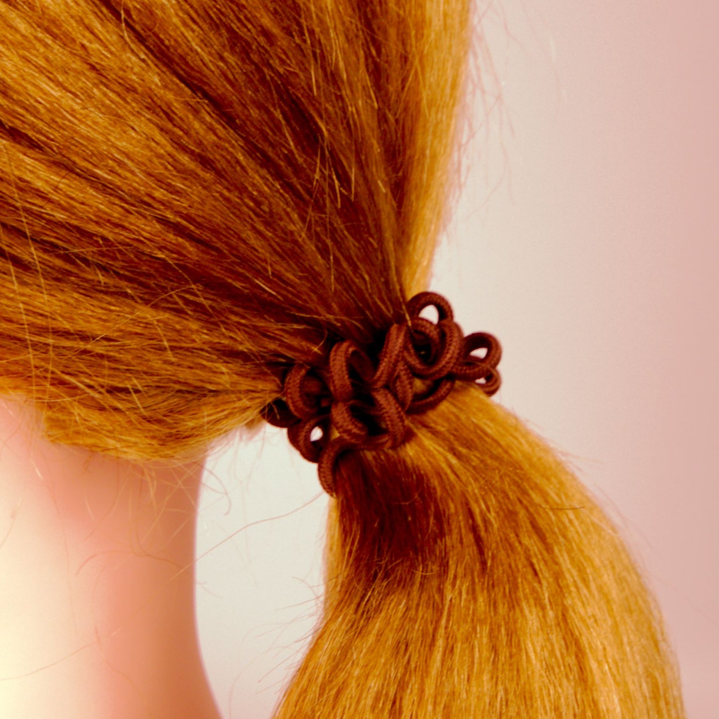 Amelia Beauty, 8 Small Fabric Wrapped Elastic Hair Coils, 1.75in Diameter Spiral Hair Ties, Gentle on Hair, Strong Hold and Minimizes Dents and Creases, Brown