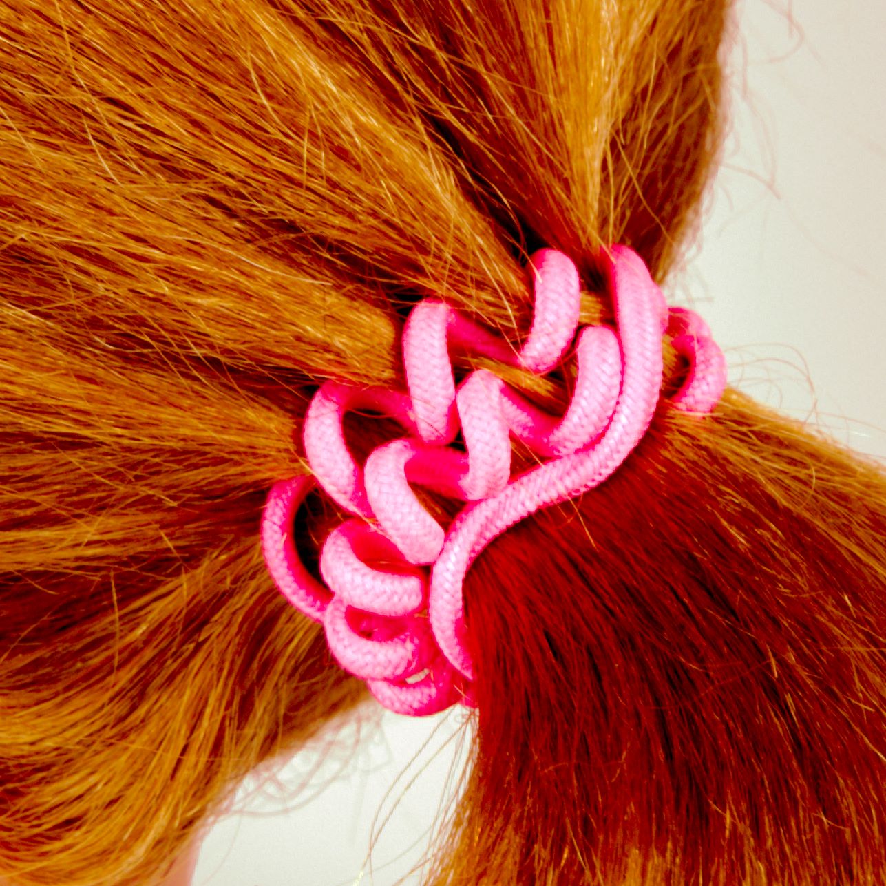 Amelia Beauty, 8 Small Fabric Wrapped Elastic Hair Coils, 1.75in Diameter Spiral Hair Ties, Gentle on Hair, Strong Hold and Minimizes Dents and Creases, Magenta