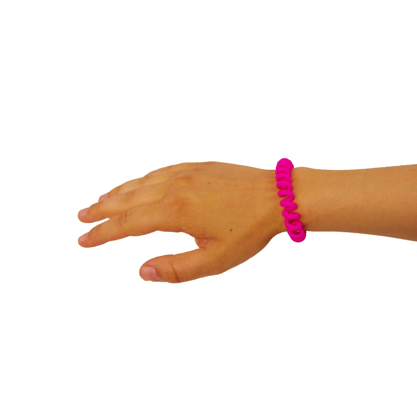 Amelia Beauty, 8 Small Fabric Wrapped Elastic Hair Coils, 1.75in Diameter Spiral Hair Ties, Gentle on Hair, Strong Hold and Minimizes Dents and Creases, Magenta