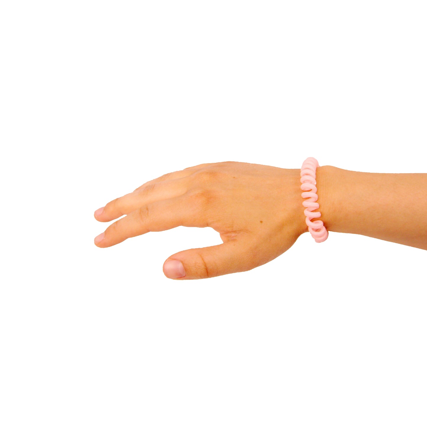 Amelia Beauty, 8 Small Fabric Wrapped Elastic Hair Coils, 1.75in Diameter Spiral Hair Ties, Gentle on Hair, Strong Hold and Minimizes Dents and Creases, Pink