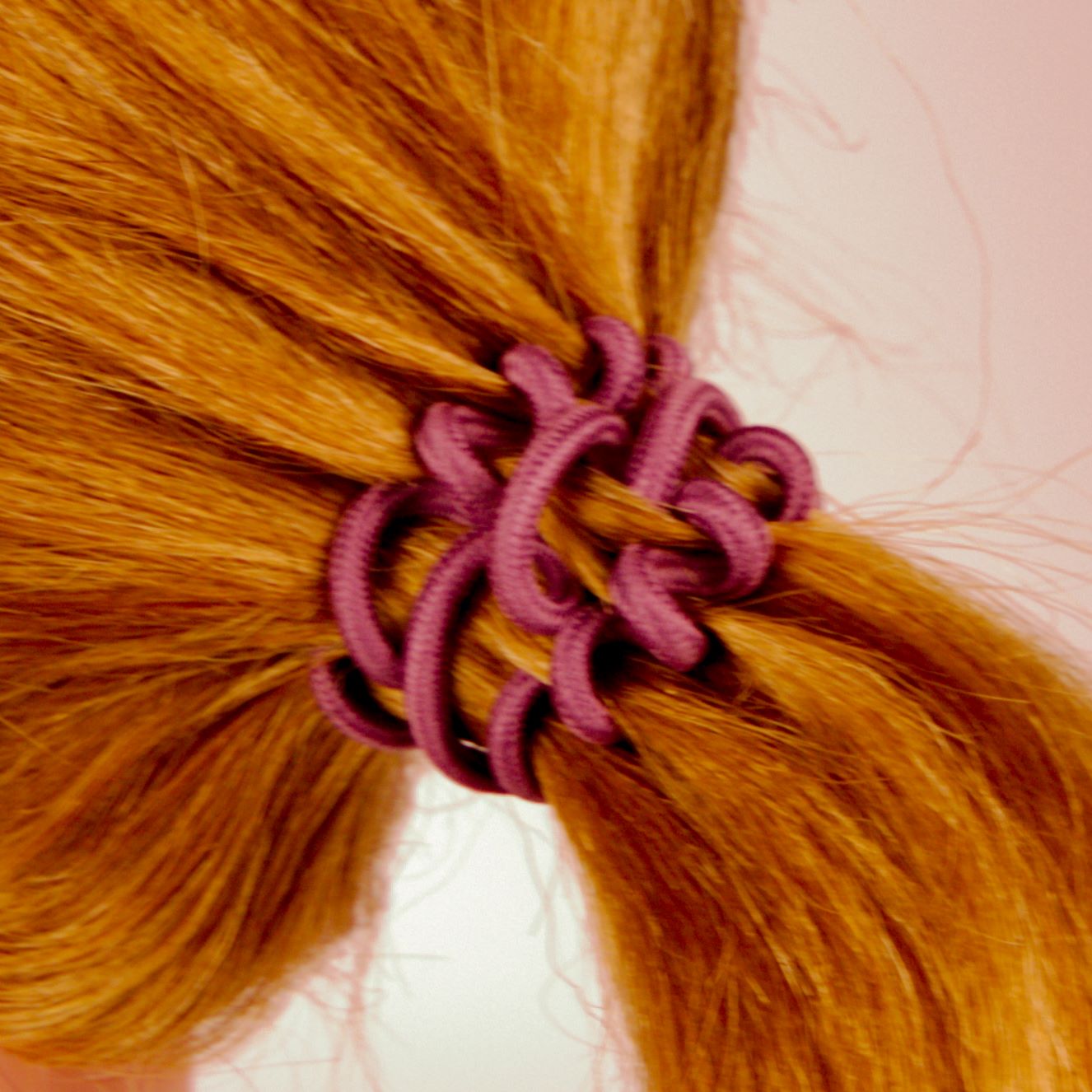 Amelia Beauty, 8 Small Fabric Wrapped Elastic Hair Coils, 1.75in Diameter Spiral Hair Ties, Gentle on Hair, Strong Hold and Minimizes Dents and Creases, Plum