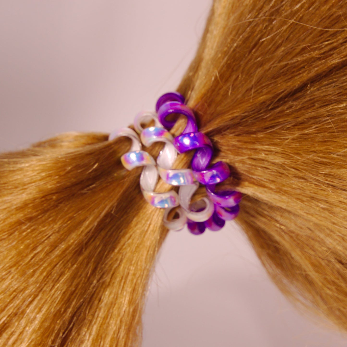 Amelia Beauty Products 8 Medium Smooth Elastic Mutli-Colored Hair Coils, 2.25in Diameter Spiral Hair Ties, Gentle Yet Strong Hold and Minimizes Dents, Assorted Mix