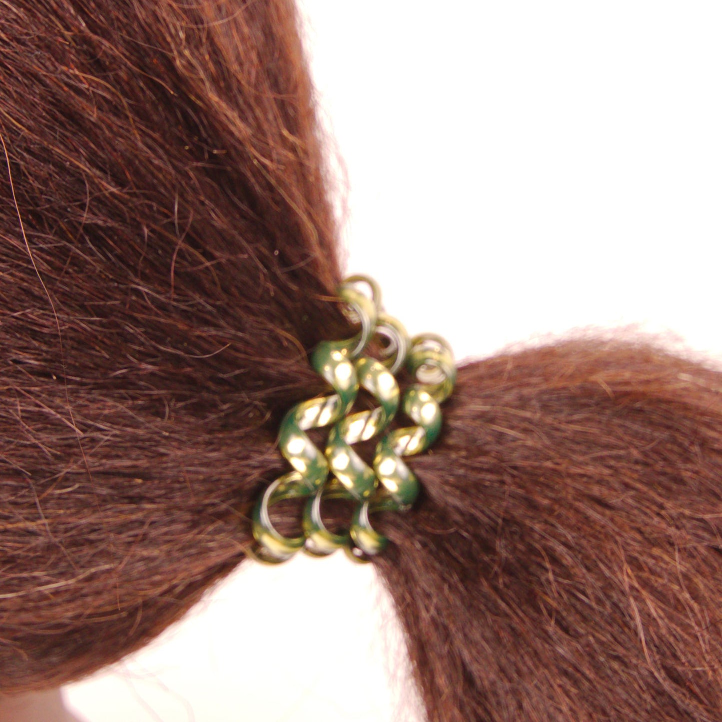 Amelia Beauty Products 8 Medium Smooth Elastic Hair Coils, 2.25in Diameter Spiral Hair Ties, Gentle on Hair, Strong Hold and Minimizes Dents and Creases, Olive