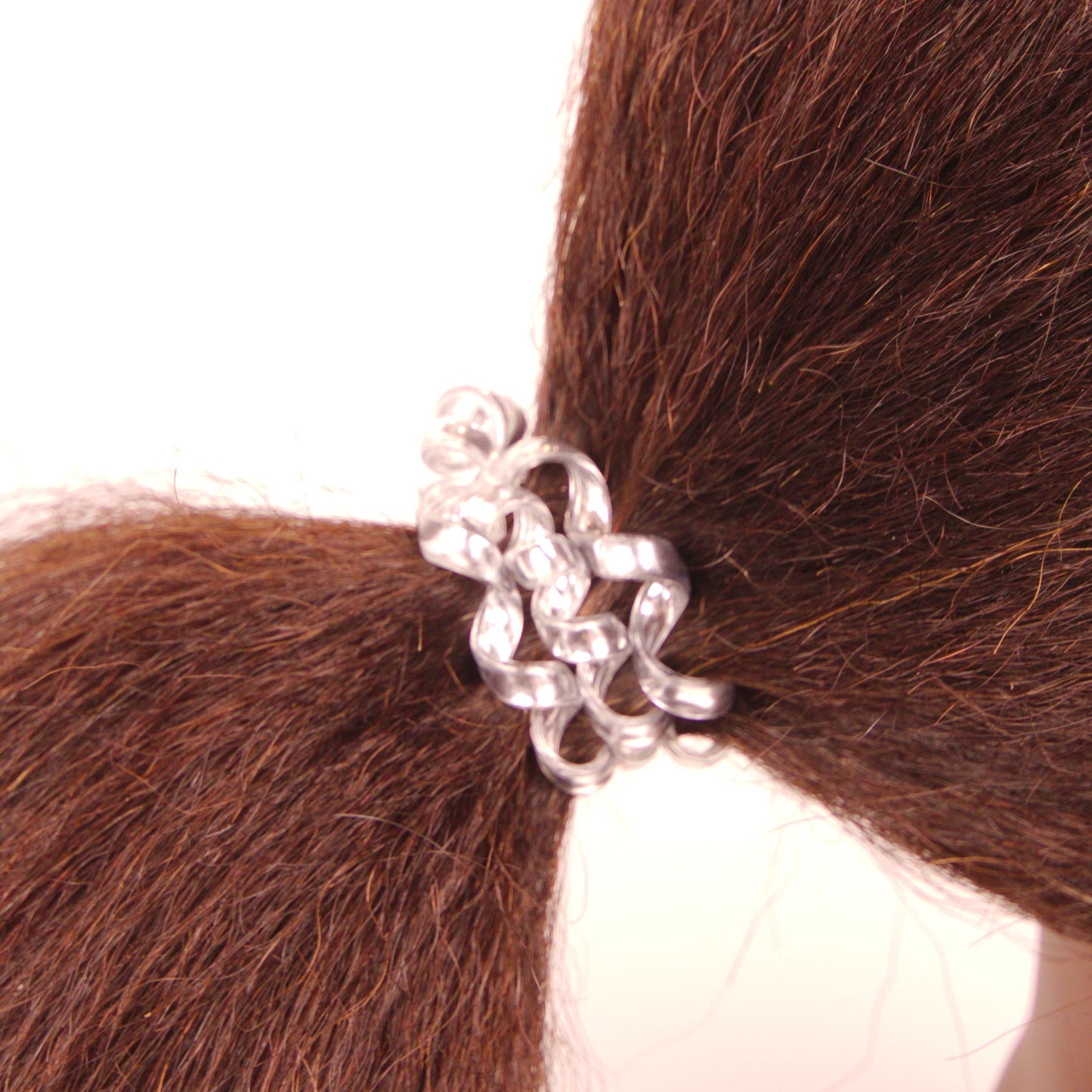 Amelia Beauty Products 8 Medium Smooth Elastic Hair Coils, 2.25in Diameter Spiral Hair Ties, Gentle on Hair, Strong Hold and Minimizes Dents and Creases, Coral Blend