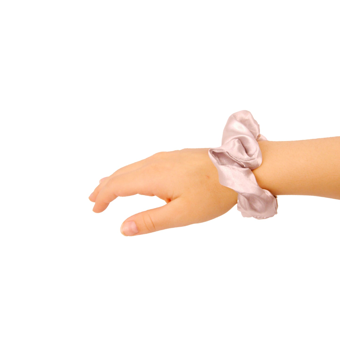 Amelia Beauty Products, Gray Satin Scrunchies, 3.5in Diameter, Gentle on Hair, Strong Hold, No Snag, No Dents or Creases. 8 Pack