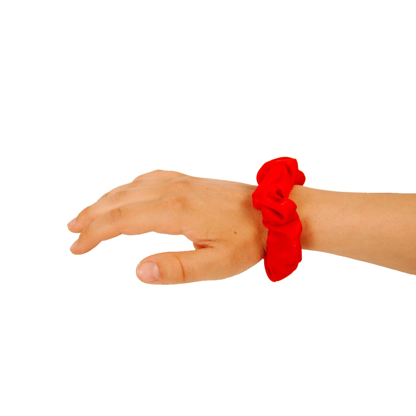 Amelia Beauty | 3in Red Crepe Scrunchies | Soft, Gentle and Strong Hold | No Snag, No Dents or Creases | 8 Pack