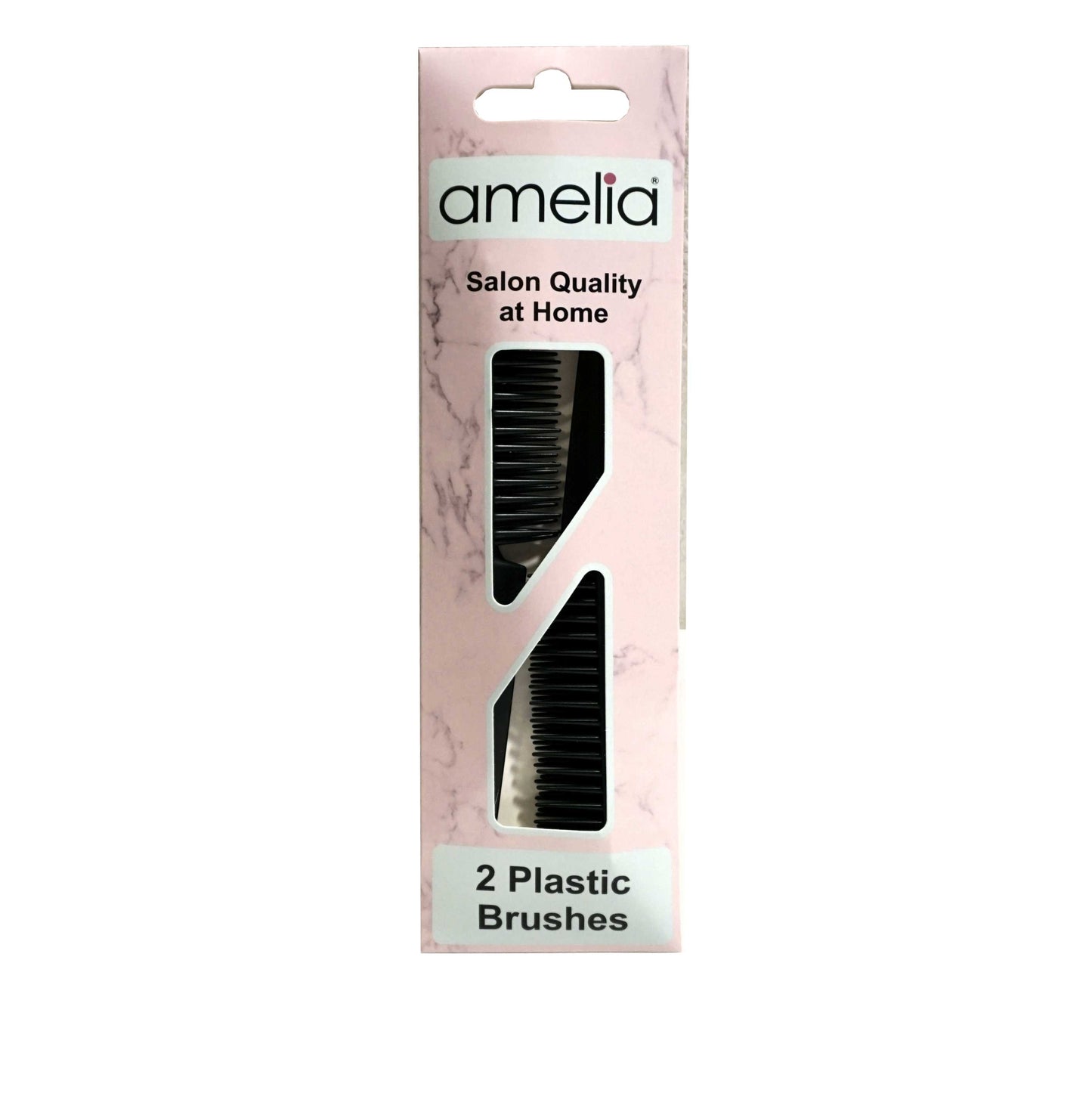 Amelia Beauty, 8in, 3 Row Styling Comb For Detangling, Tease, Defining And Separating Curls - Black