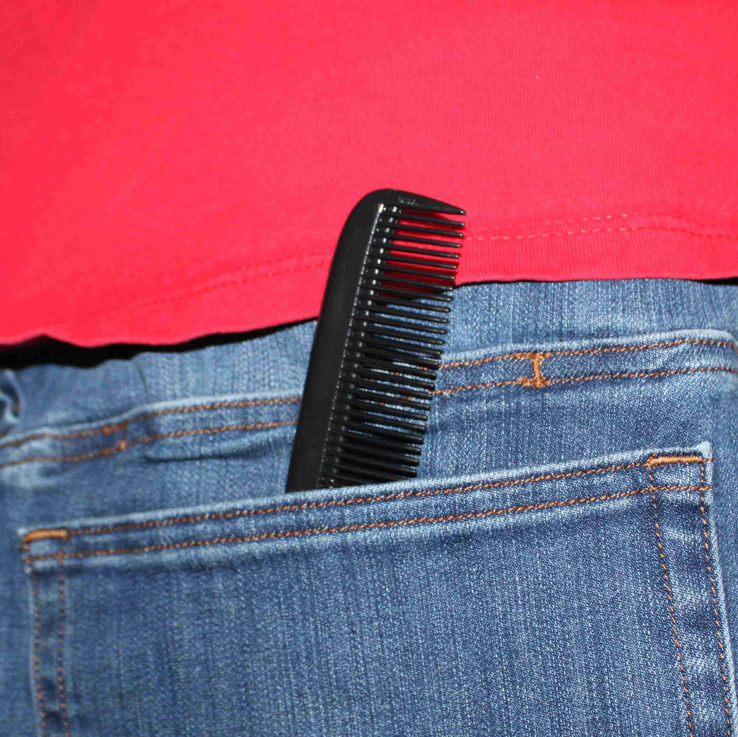 Two (2) Piece Personal Grooming Comb Kit | 8.5" Handle & 5" Pocket Combs | Durable US Made Plastic, Professional Quality | Ideal for Daily Haircare, Travel & On-the-Go Styling