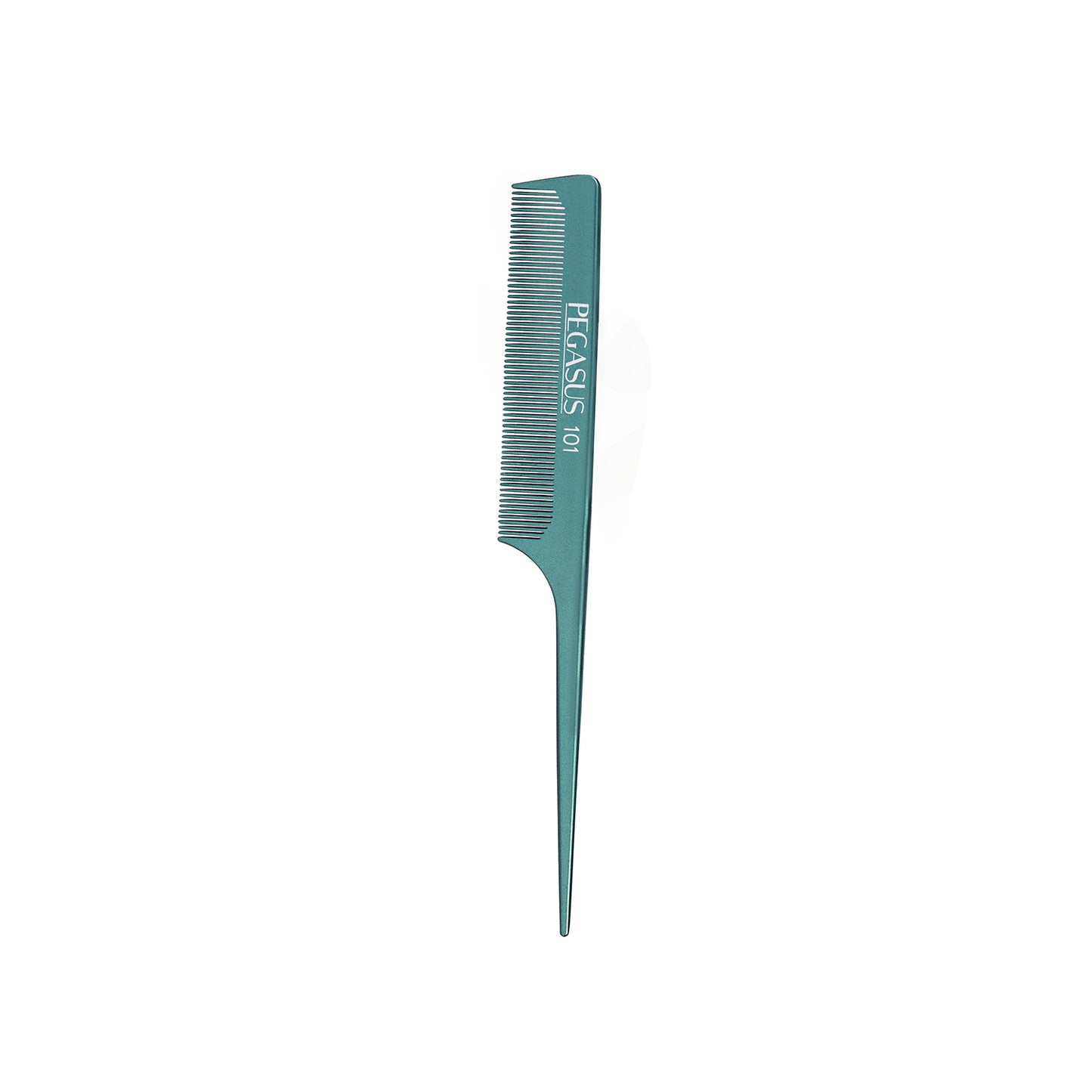Pegasus MICOLOR 101, 8in Hard Rubber Fine Tooth Rat Tail Comb, Handmade, Seamless, Smooth Edges, Anti Static, Heat and Chemically Resistant, Great for Parting, Coloring Hair | Peines de goma dura - Green
