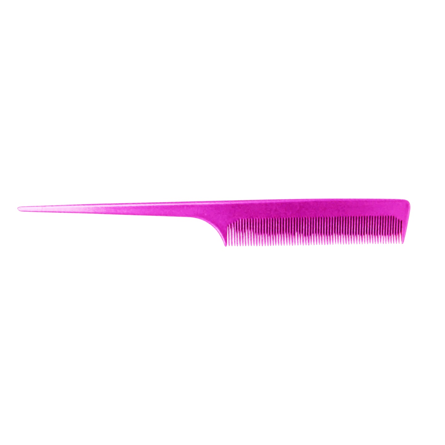 Pegasus MICOLOR 101, 8in Hard Rubber Fine Tooth Rat Tail Comb, Handmade, Seamless, Smooth Edges, Anti Static, Heat and Chemically Resistant, Great for Parting, Coloring Hair | Peines de goma dura - Pink