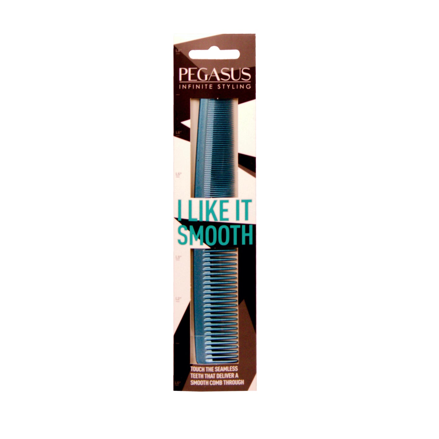 Pegasus MICOLOR 201, 7in Hard Rubber Hair Detangling/Trimmer Comb, Handmade, Seamless, Smooth Edges, Anti Static, Heat and Chemically Resistant, Wet Hair, Everyday Grooming Comb | Peines de goma dura - Blue