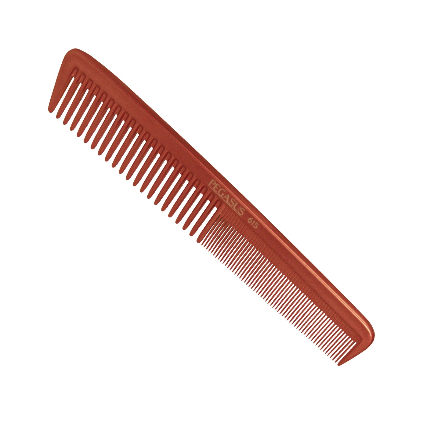 Pegasus MICOLOR 615, 7in Hard Rubber Clipper Comb, Handmade, Seamless, Smooth Edges, Anti Static, Heat and Chemically Resistant, Portable Pocket Purse Dresser Comb | Peines de goma dura - Copper