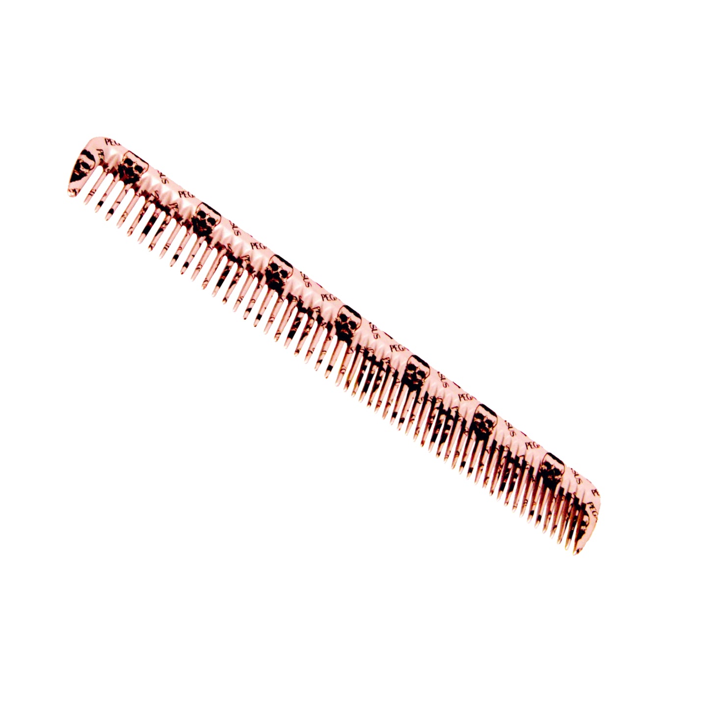 Pegasus Skulleto 202, 7in Hard Rubber Hair Detangling/Trimmer Course Tooth Comb, Seamless, Smooth Edges, Anti Static, Heat and Chemically Resistant, Everyday Grooming Comb | Peines de goma dura - Silver