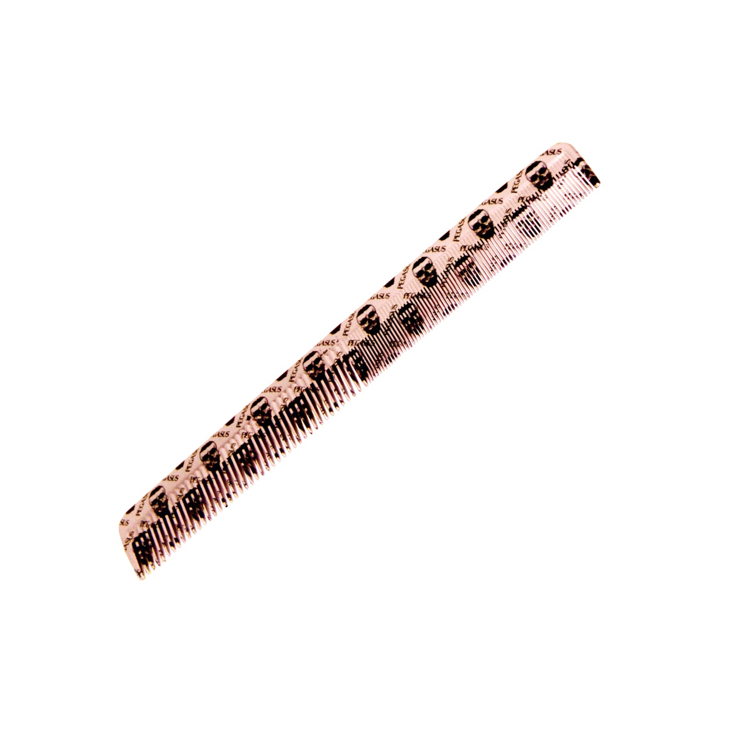 Pegasus Skulleto 210, 8in Hard Rubber Cutting Comb, Handmade, Seamless, Smooth Edges, Anti Static, Heat and Chemically Resistant, Wet Hair, Everyday Grooming Comb | Peines de goma dura - Silver