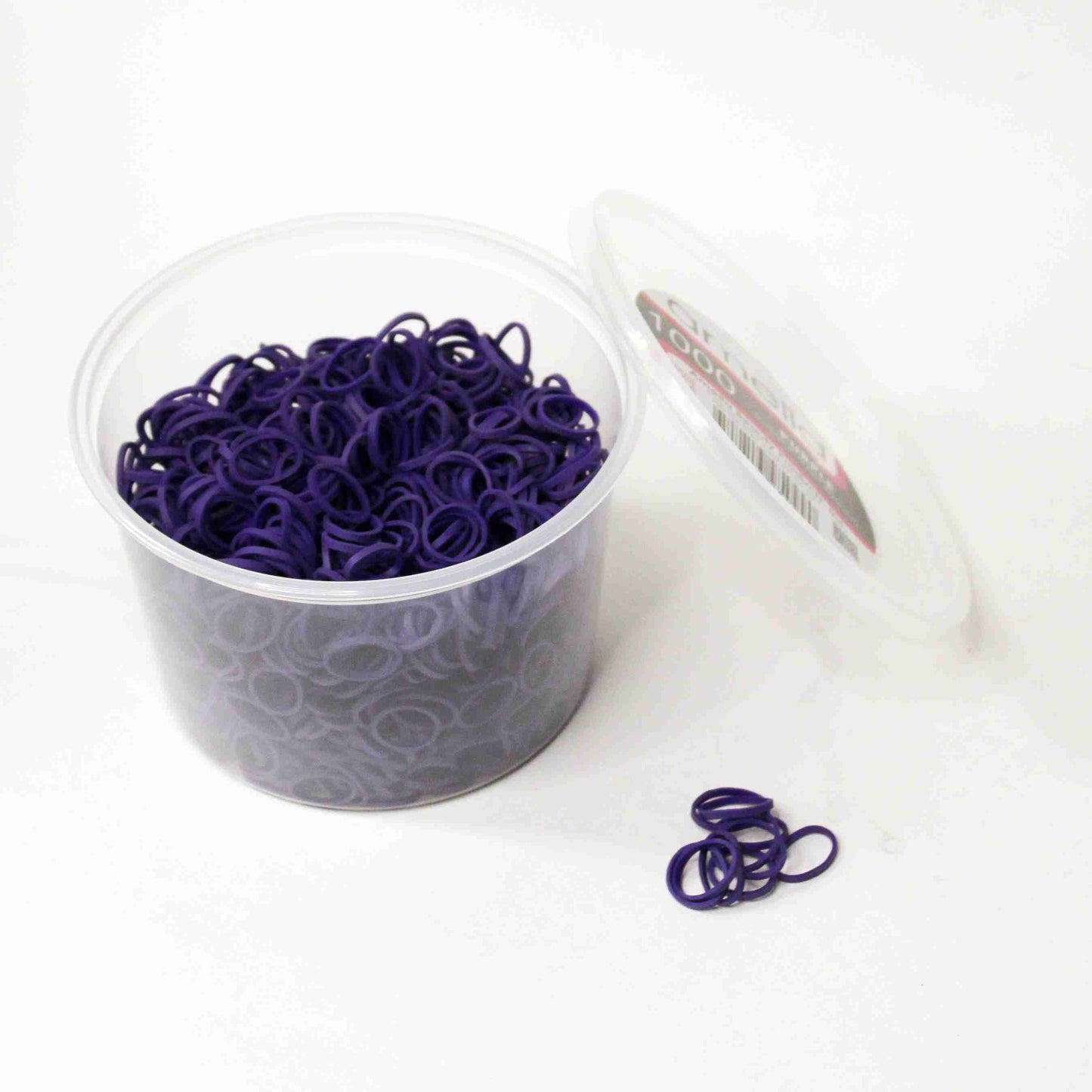 Amelia Beauty | 1/2in, Purple, Elastic Rubber Band Pony Tail Holders | Made in USA, Ideal for Ponytails, Braids, Twists, Dreadlocks, Styling Accessories for Women, Men and Girls | 1000 Pack