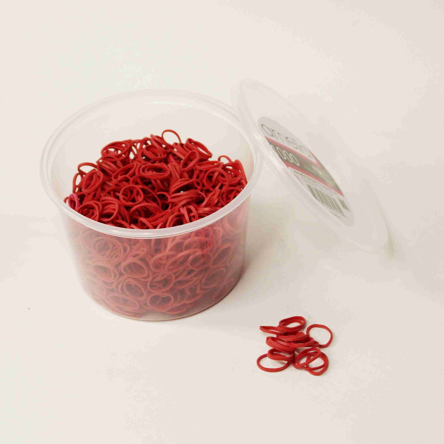 Amelia Beauty | 1/2in, Red, Elastic Rubber Band Pony Tail Holders | Made in USA, Ideal for Ponytails, Braids, Twists, Dreadlocks, Styling Accessories for Women, Men and Girls | 1000 Pack