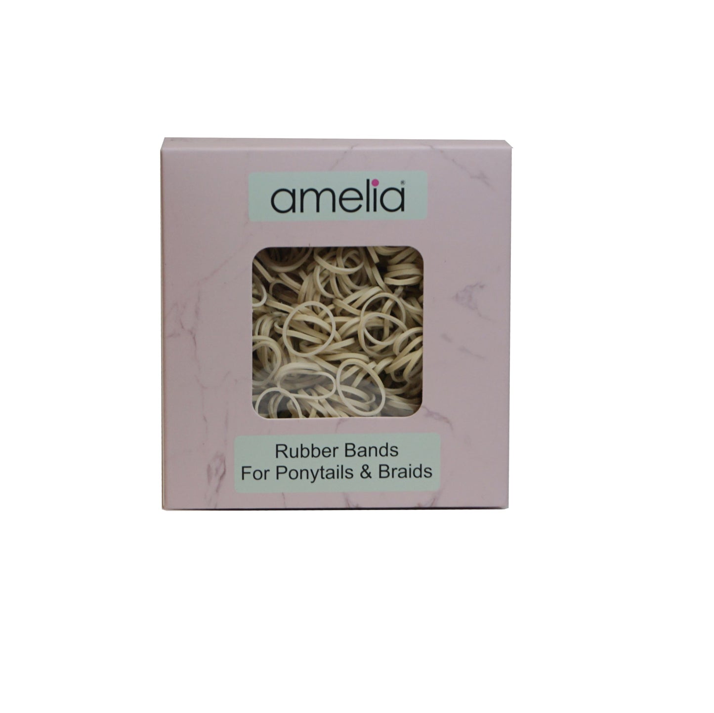 Amelia Beauty | 1/2in, Creme, Elastic Rubber Band Pony Tail Holders | Made in USA, Ideal for Ponytails, Braids, Twists, Dreadlocks, Styling Accessories for Women, Men and Girls | 1000 Pack