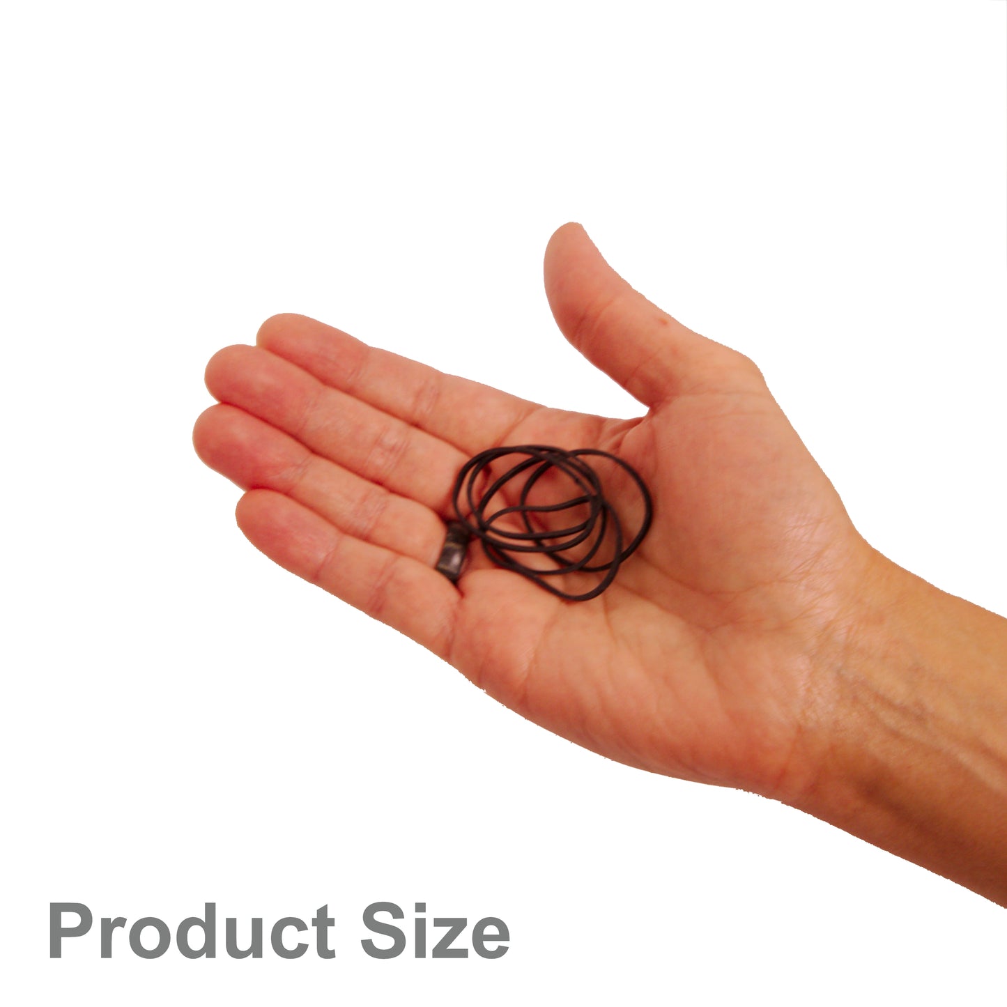 200 Jumbo 1" Black Rubber Bands for Hair | Extra Strong Ponytail Holders for Braids, Buns & Thick Hair | Made in USA | 200 Count Bulk Pack