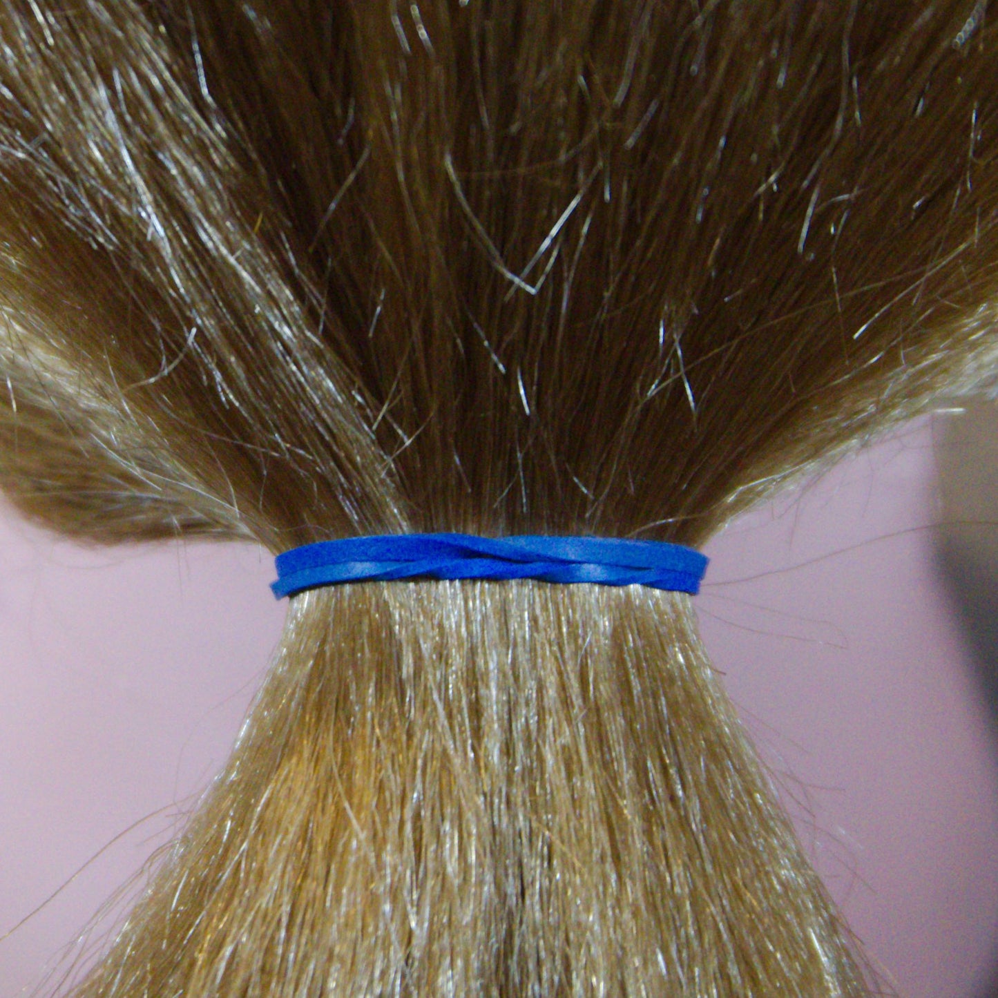 200 Jumbo 1" Blue Rubber Bands for Hair | Extra Strong Ponytail Holders for Braids, Buns & Thick Hair | Made in USA | 200 Count Bulk Pack