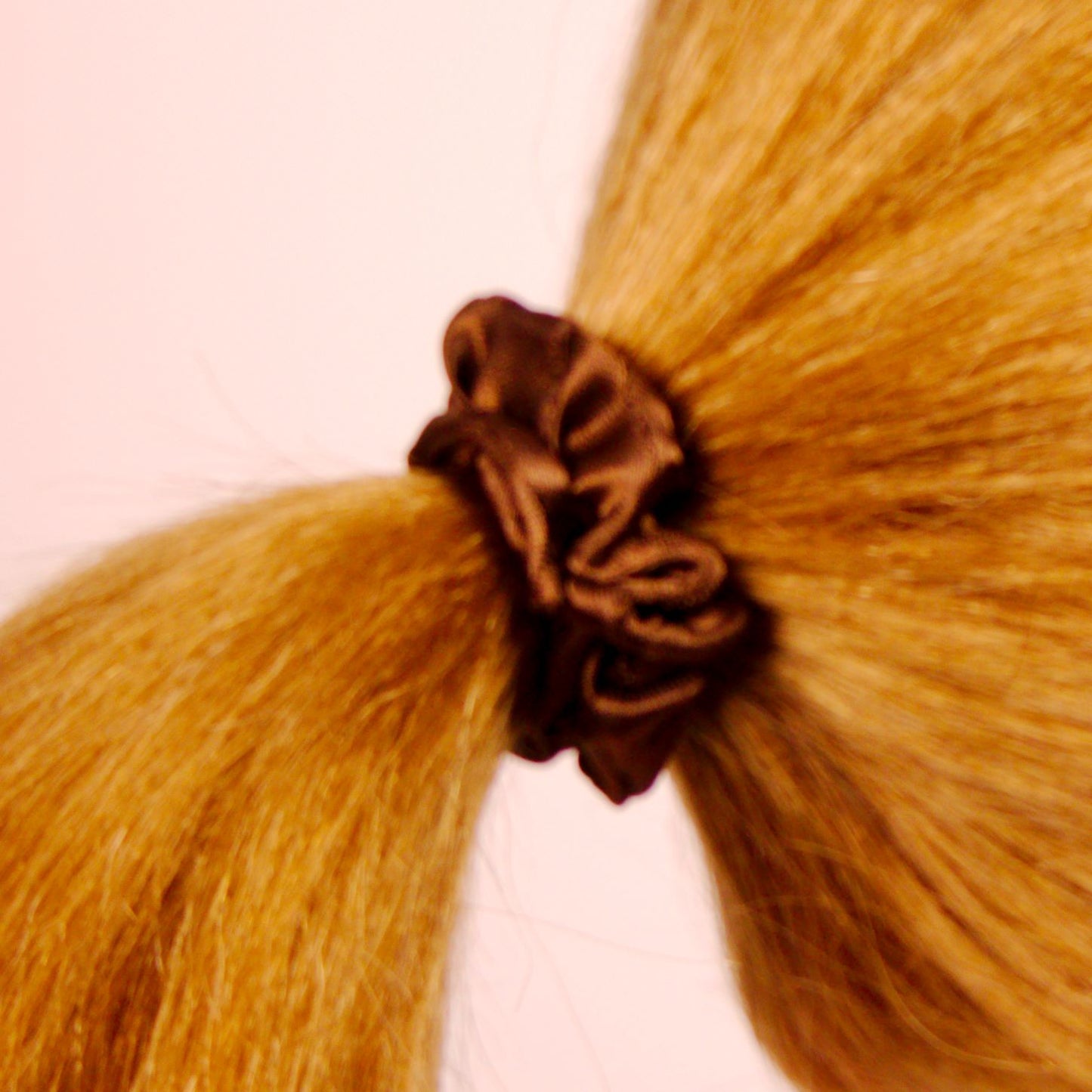 Amelia Beauty, Brown Satin Scrunchies, 2.25in Diameter, Gentle on Hair, Strong Hold, No Snag, No Dents or Creases. 12 Pack