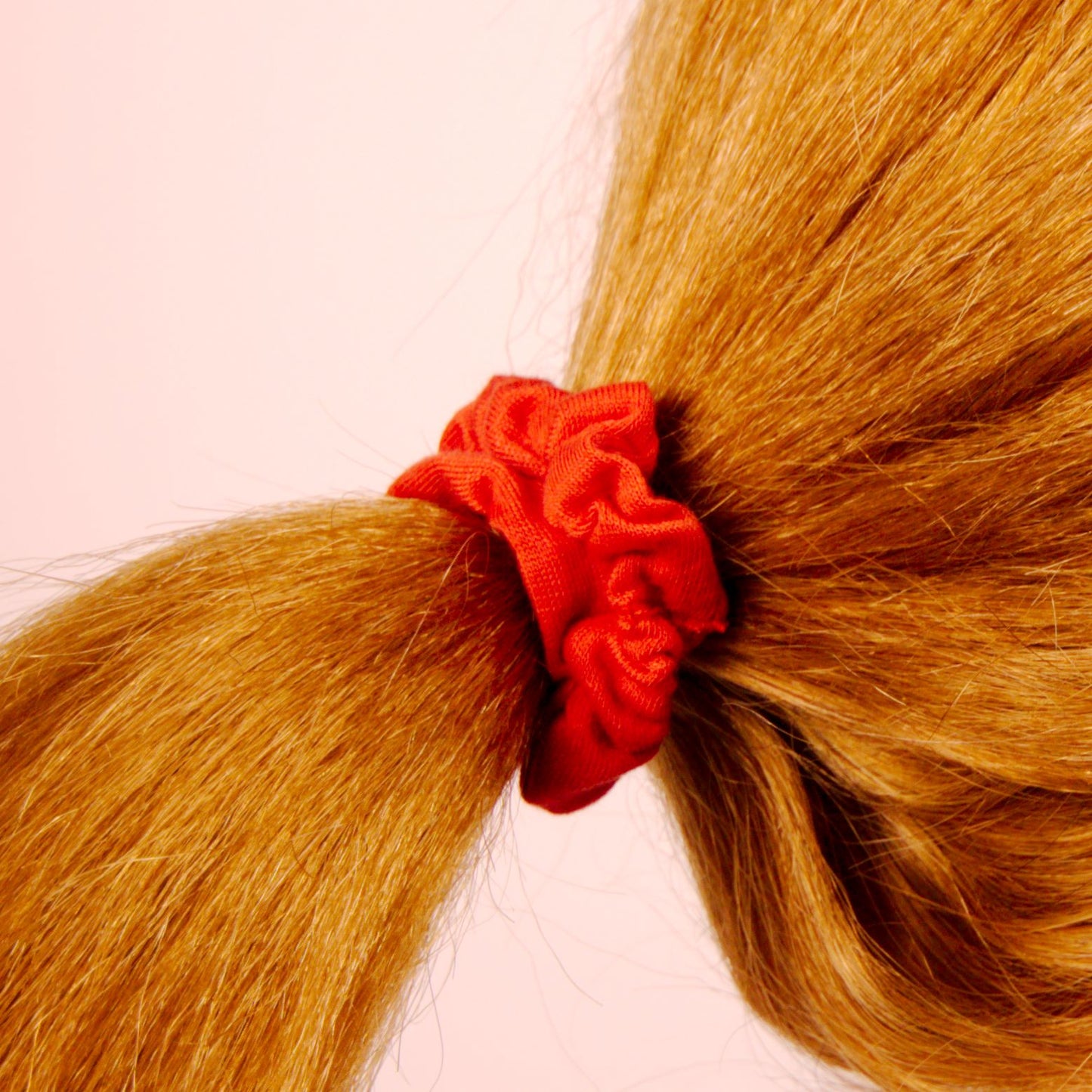 Amelia Beauty, Red Jersey Scrunchies, 2.25in Diameter, Gentle on Hair, Strong Hold, No Snag, No Dents or Creases. 12 Pack