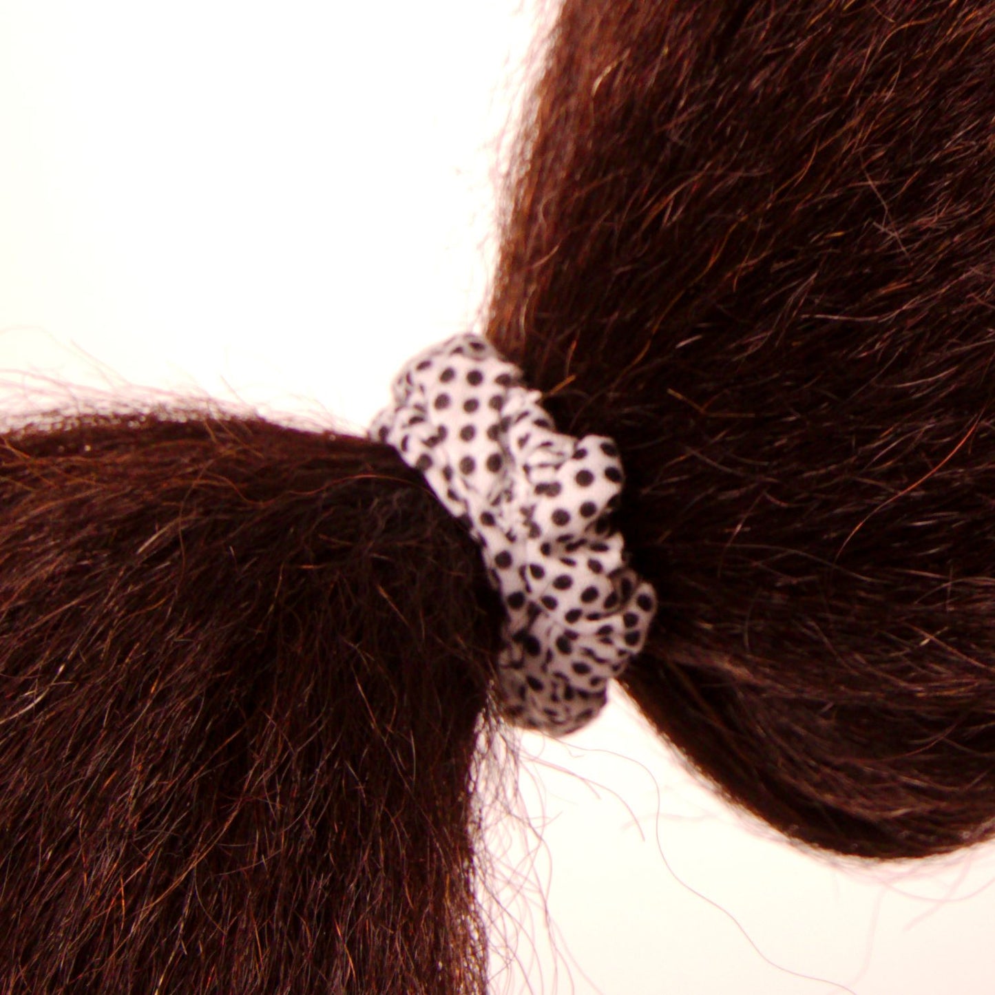 Amelia Beauty, Polka Dot Mix Jersey Scrunchies, 2.25in Diameter, Gentle on Hair, Strong Hold, No Snag, No Dents or Creases. 12 Pack