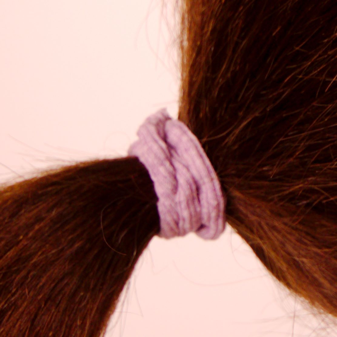 Amelia Beauty, Pastel Purple Ribbed Scrunchies, 2.25in Diameter, Gentle on Hair, Strong Hold, No Snag, No Dents or Creases. 10 Pack