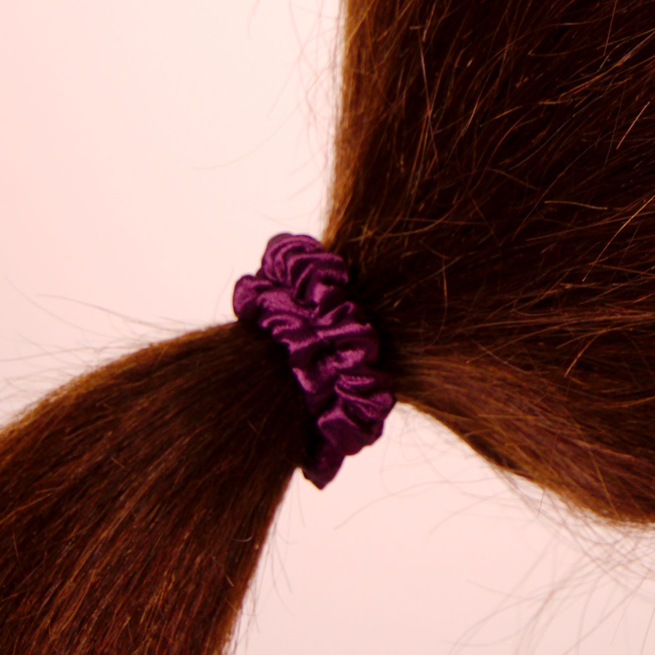 Amelia Beauty, Purple Blend Skinny Satin Scrunchies, 2in Diameter, Gentle and Strong Hold, No Snag, No Dents or Creases. 12 Pack