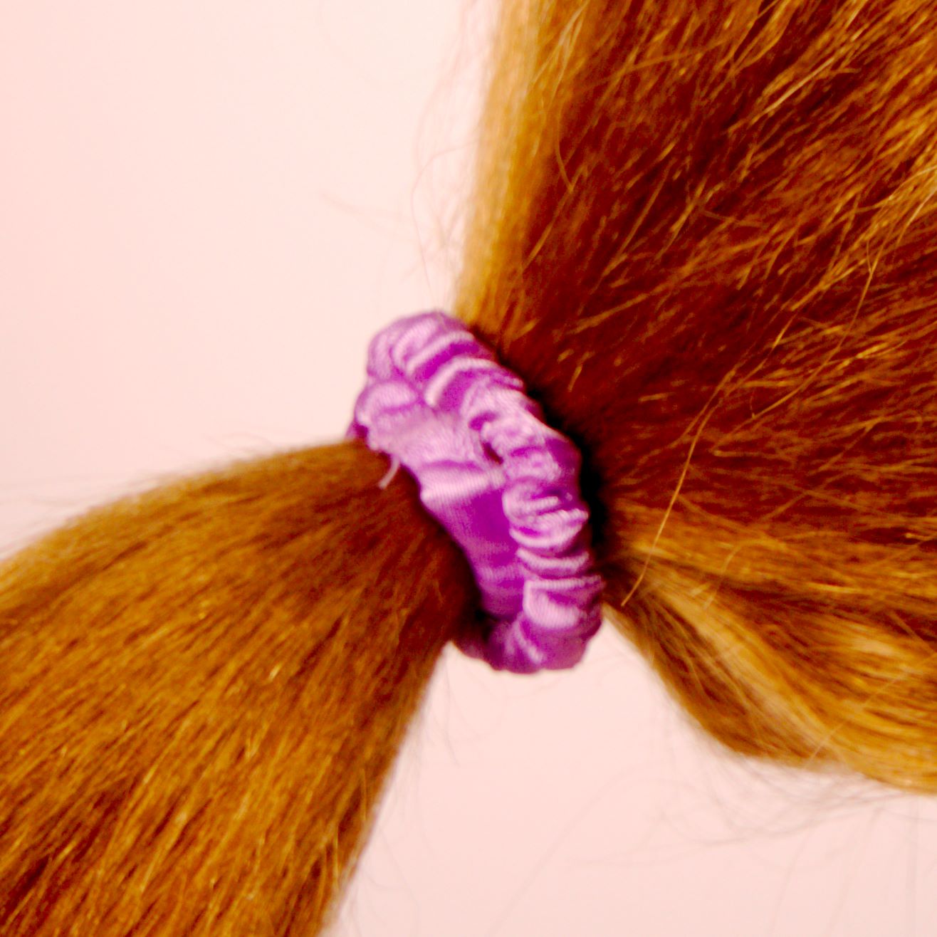Amelia Beauty, Lavender Skinny Satin Scrunchies, 2in Diameter, Gentle and Strong Hold, No Snag, No Dents or Creases. 12 Pack