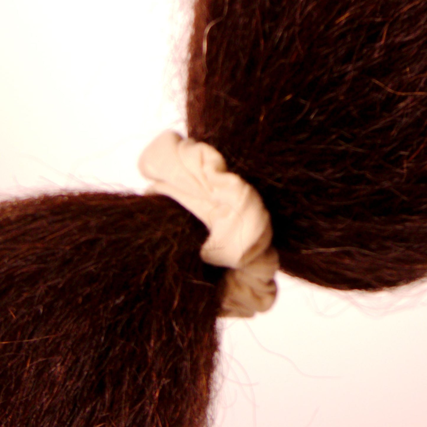Amelia Beauty, Medium Tan Jersey Scrunchies, 2.5in Diameter, Gentle on Hair, Strong Hold, No Snag, No Dents or Creases. 10 Pack