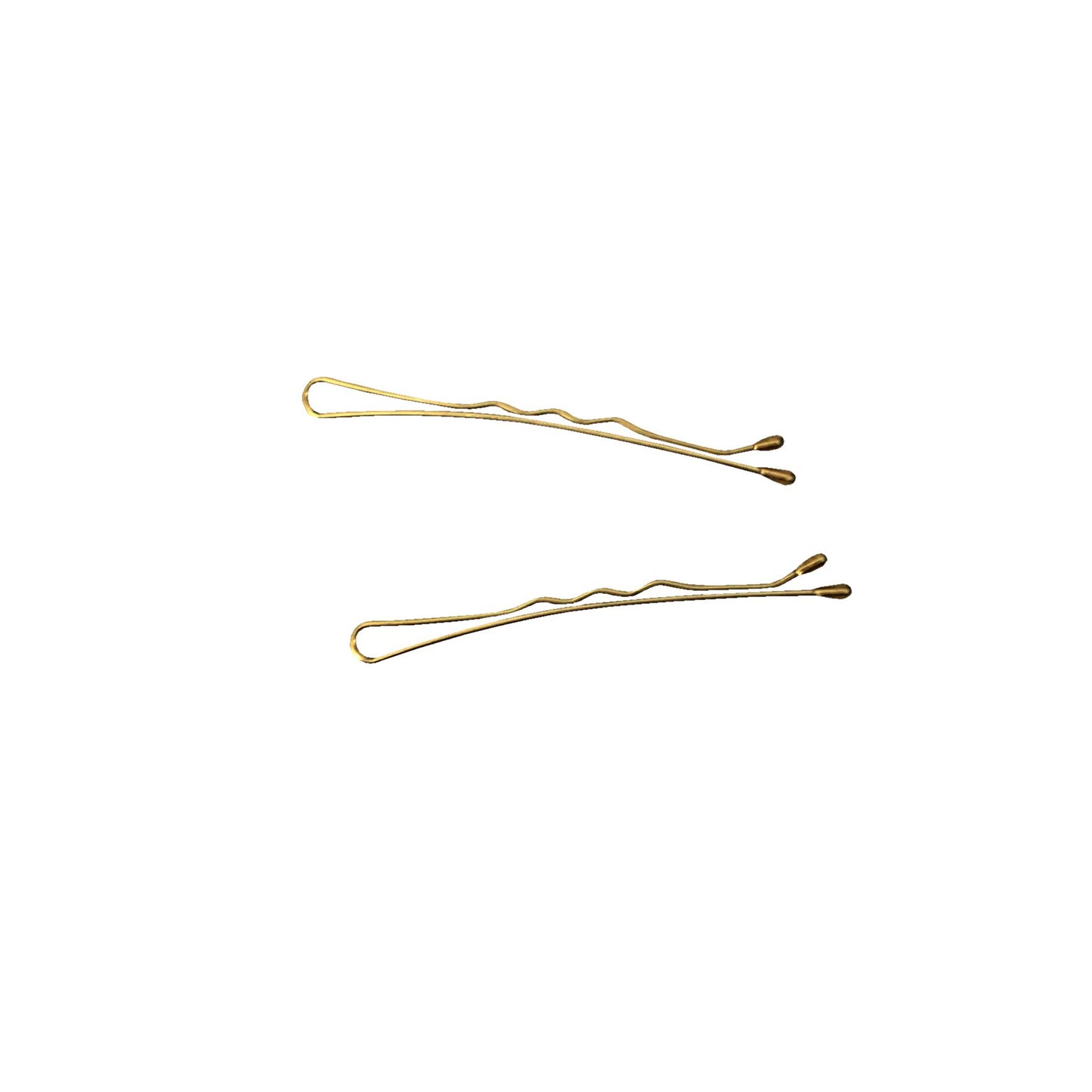 300, Brass Color, 2.0in (5.0cm), Italian Made Bobby Pins, Recloseable Stay Clean and Organized Container