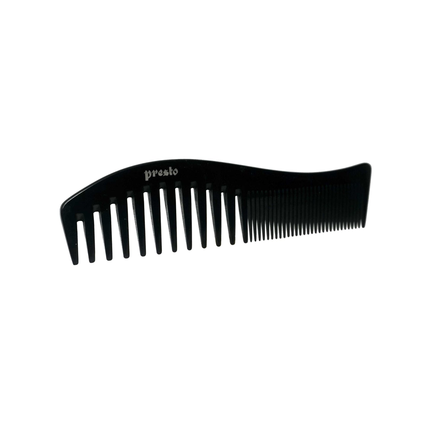 7.25in, Presto, Hard Rubber, Curved Styling Comb - CLOSEOUT, LIMITED STOCK AVAILABLE