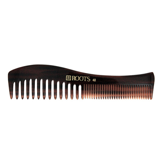 7.75in Roots 48 Cellulose Acetate Curved Styling Comb - CLOSEOUT, LIMITED STOCK AVAILABLE
