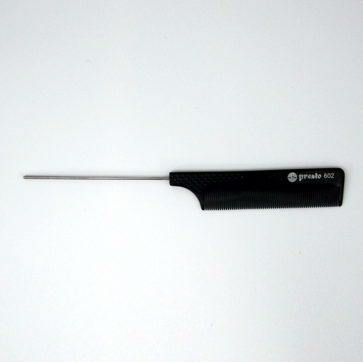 8.75", Presto Hard Rubber Fine Tooth Pintail Comb - CLOSEOUT, LIMITED STOCK AVAILABLE