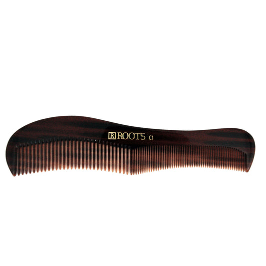 8.375in Roots C1 Cellulose Acetate Curved Styling Comb - CLOSEOUT, LIMITED STOCK AVAILABLE