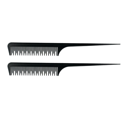 9.5in Rat Tail Tease Carbon Comb - CLOSEOUT, LIMITED STOCK AVAILABLE