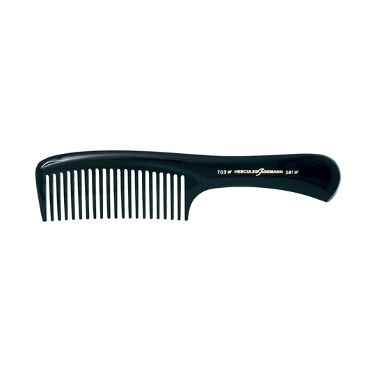 7in Course Tooth Handle Comb, Hercules Sagemann 703W