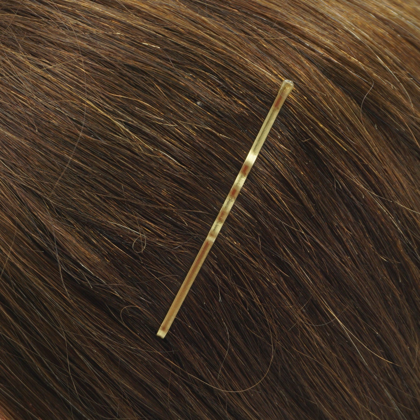 180, Brassed Color, 2.8in (7.0cm), Italian Made Jumbo Bobby Pins, Recloseable Stay Clean and Organized Container