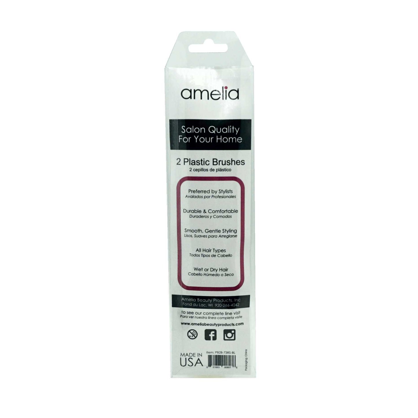 7in, 3 Row Styler Brush - Black