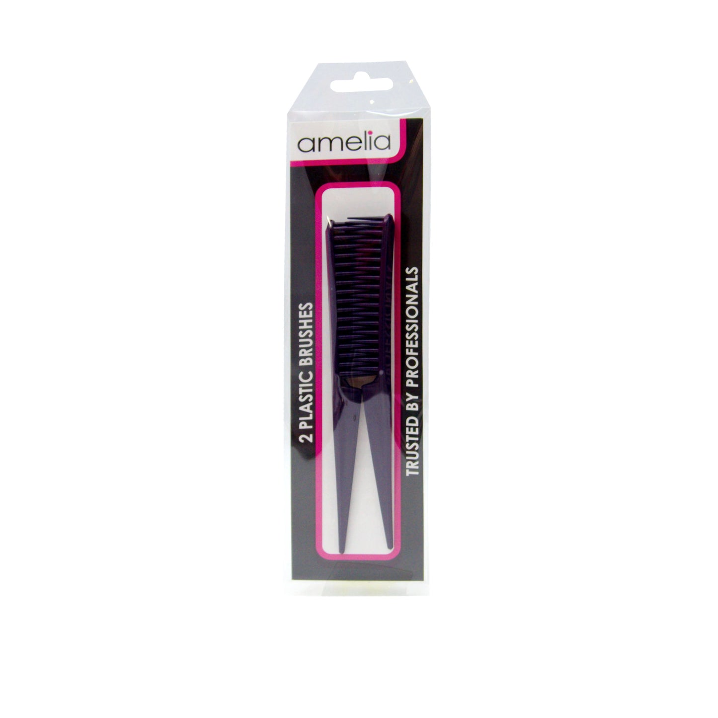 Amelia Beauty, 7in, 3 Row Styling Comb For Detangling, Tease, Defining And Separating Curls - Purple