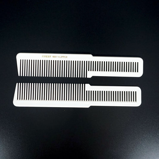 8in Plastic Klipper Comb - White (2 Pack)
