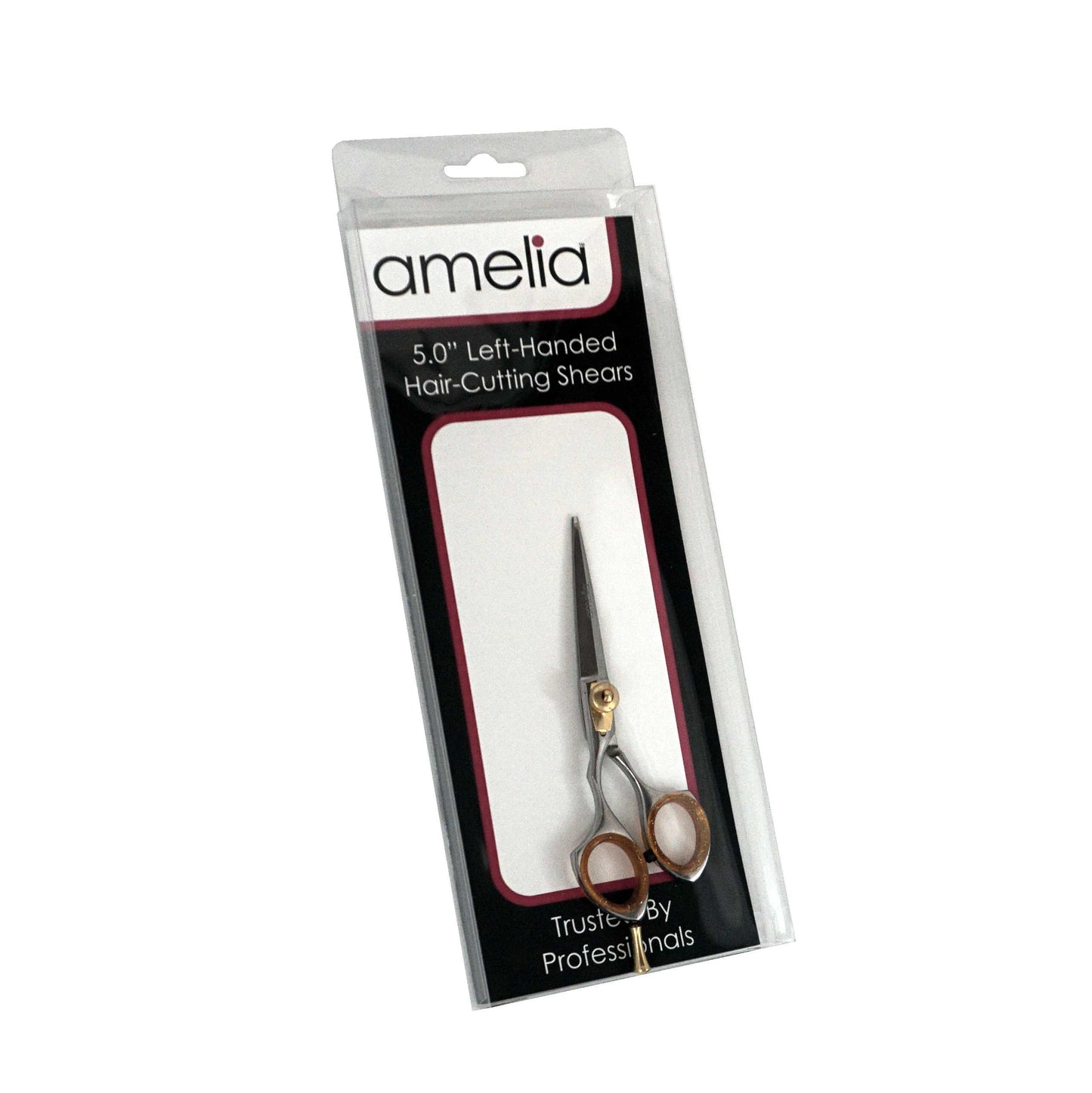 5" Left Handed, Stainless Steel Professional Shear, Removable Finger Rest