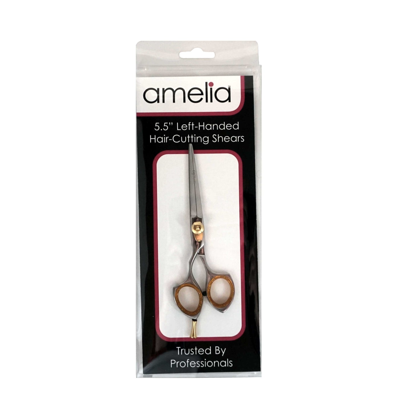 5.5" Left Handed, Stainless Steel Professional Shear, Removable Finger Rest