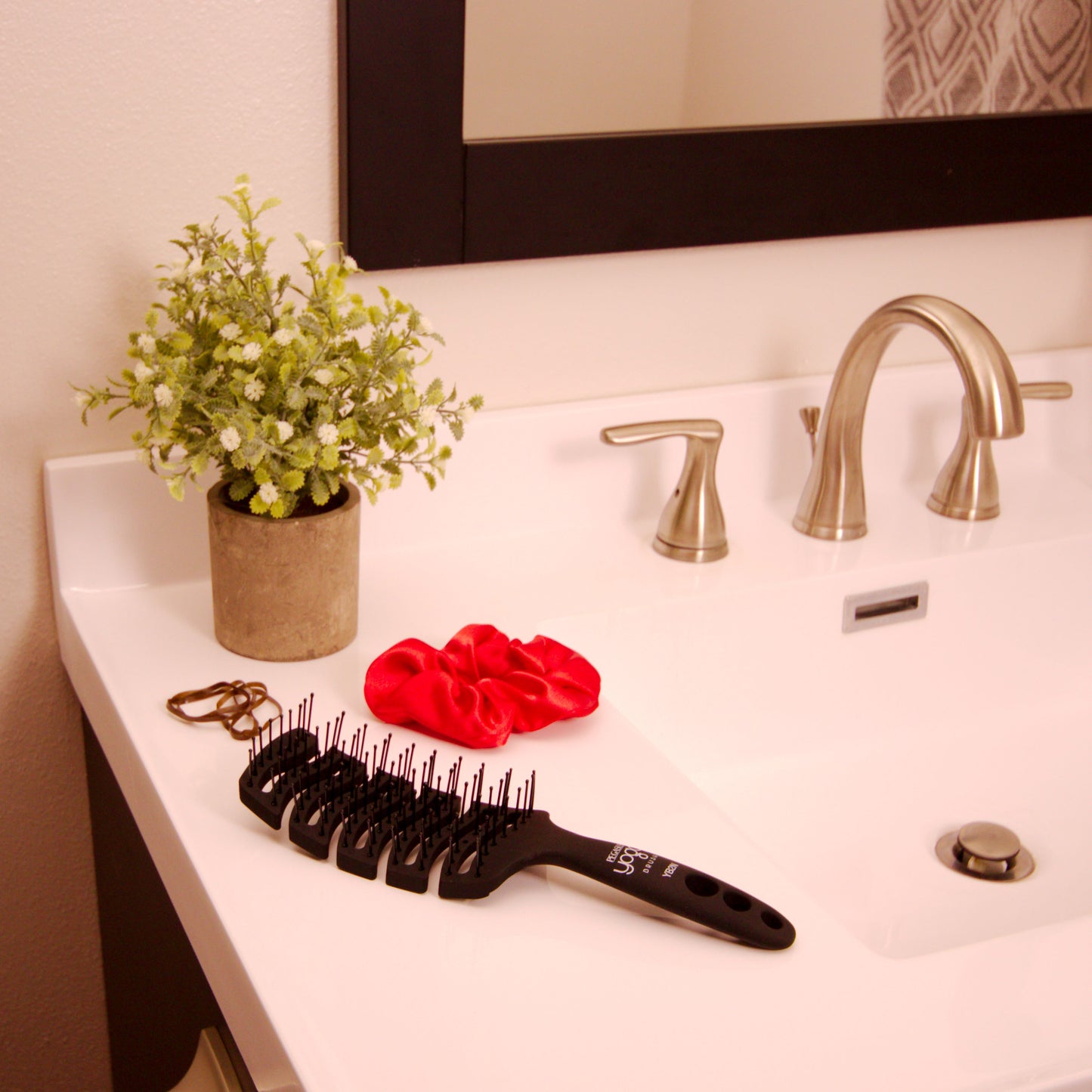 9in Flexible Vented Brush, Pegasus YB2N - Yoga Brush with Nylon Tipped Bristles