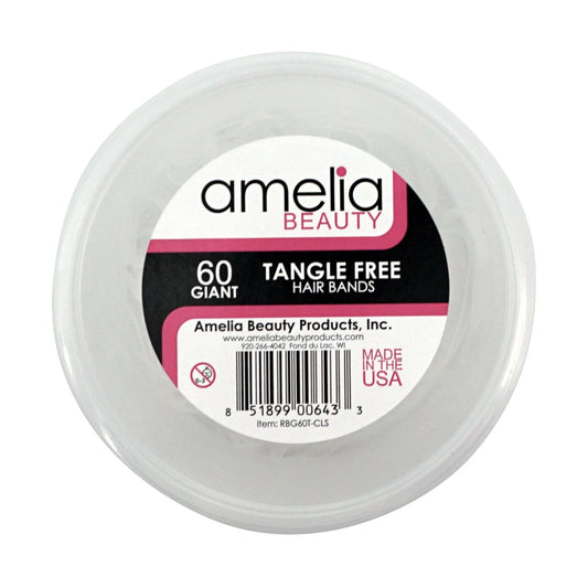 60, Clear, Giant Size, Tangle Free for Ponytails and Braids