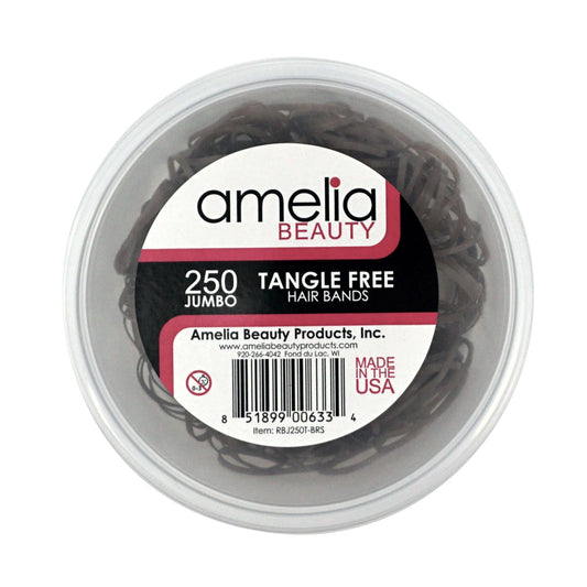250, Brown, Jumbo Size, Tangle Free for Pony Tails and Braids