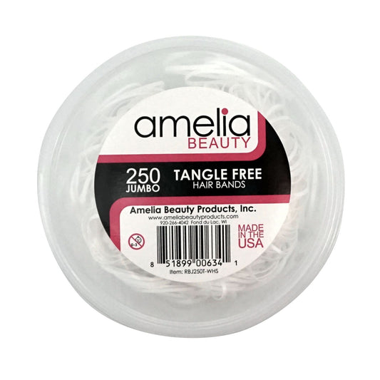 250, White, Jumbo Size, Tangle Free for Pony Tails and Braids