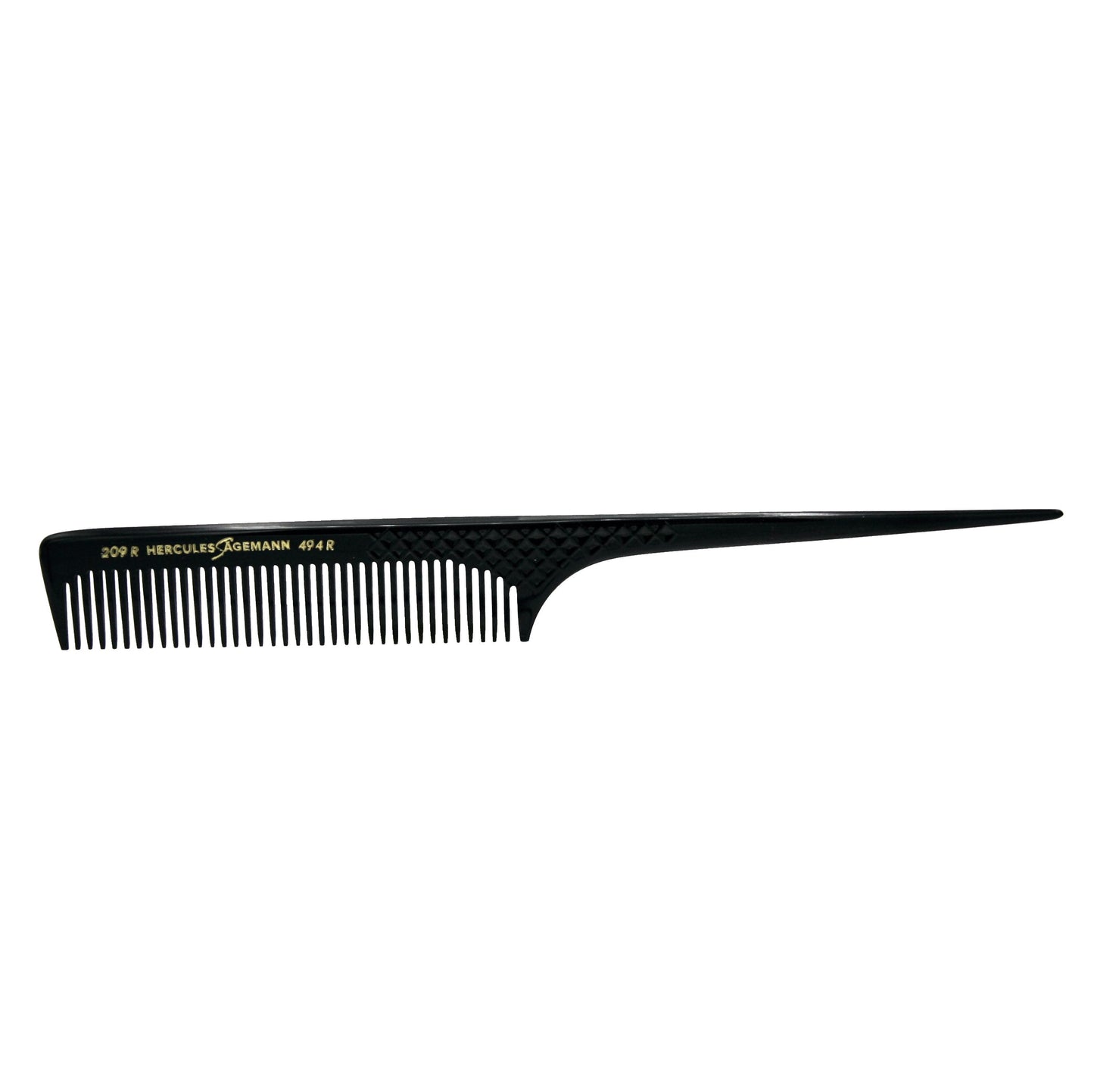 Hard Rubber, 8in Rat Tail Course Tooth Comb, Hercules Sagemann 209R8-494R8