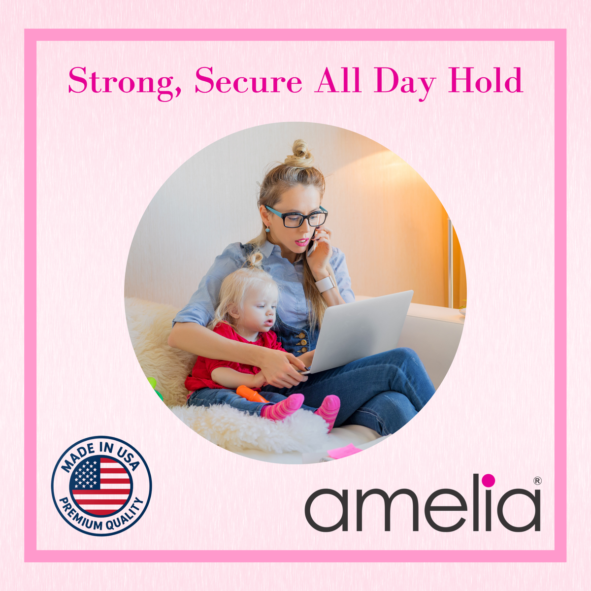 Amelia Beauty | 500 Count, 1/2in Black Rubber Hair Bands | Made in USA | Ideal for Ponytails, Braids, Twists & Locs